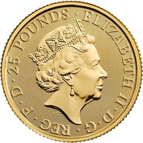 2022 1/4 oz British Gold Tudor Beasts Lion of England Coin (BU) - Image 2