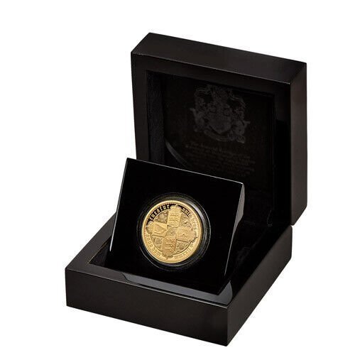 2022 2 oz Proof St. Helena Gold Gothic Crown Coin (Box + CoA) - Image 3