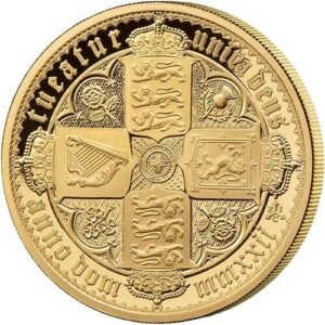 2022 2 oz Proof St. Helena Gold Gothic Crown Coin (Box + CoA)