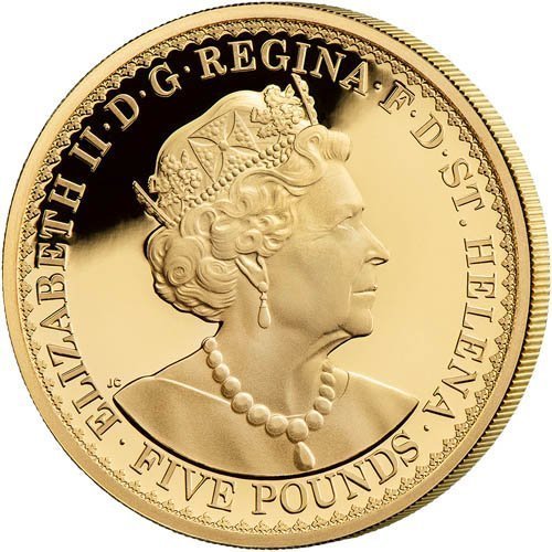 2022 2 oz Proof St. Helena Gold Gothic Crown Coin (Box + CoA) - Image 2