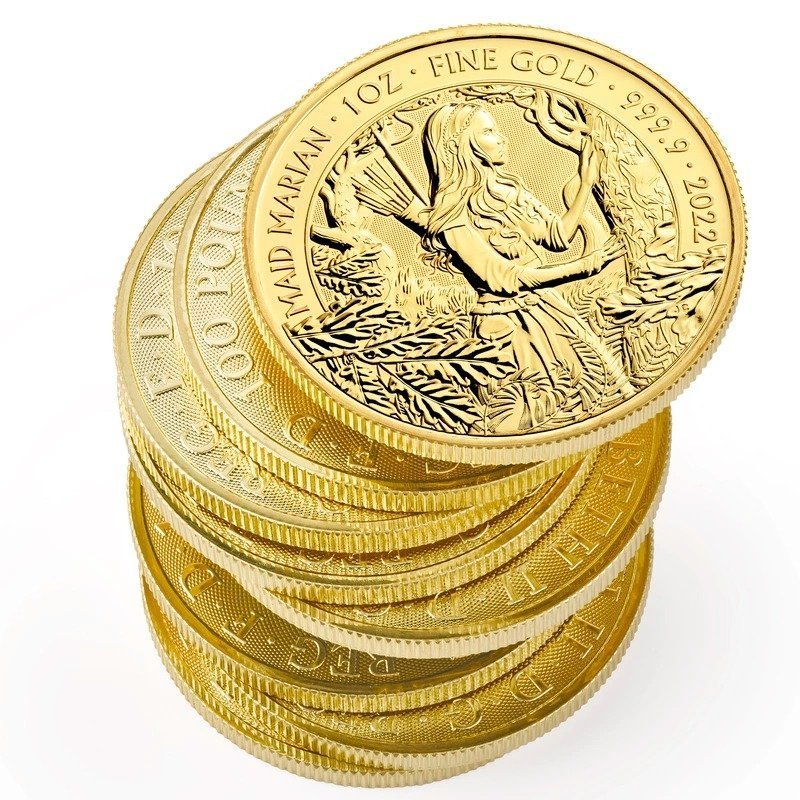 2022 1 oz Maid Marian Gold Coin Myths & Legends