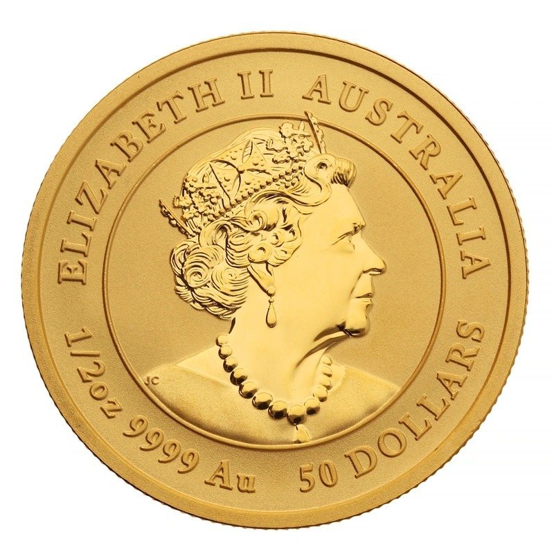 2022 1/2 oz Year of the Tiger Gold Coin Perth Mint Australian Lunar Series - Image 2
