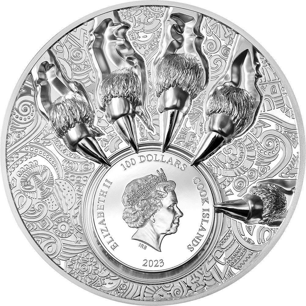 2023 1 Kilo Cook Islands Silver King of the South Coin (Ultra High Relief, Box + CoA) - Image 2