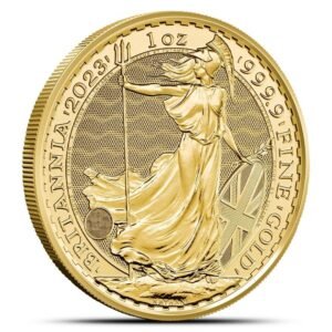 2023 1 oz British Gold Britannia Coin (BU, King Charles Obverse)
