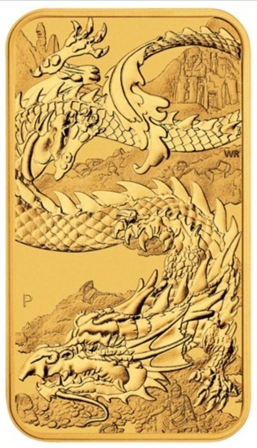 2023 1 oz Dragon Rectangular Gold Bar (Coin)