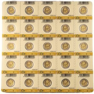 2023 25 12.5 Gram Niue Czech Lion Gold Multigram Coin (25 x 1/2 Gram New, w/ Assay)