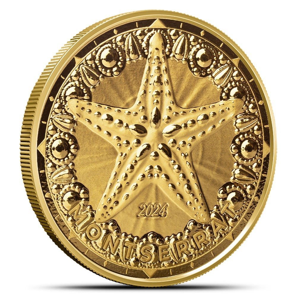 2024 1 oz EC8 Gold Montserrat Starfish Coin (BU) - Image 3