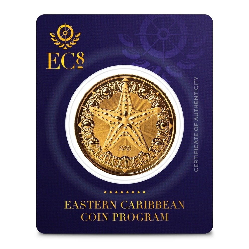 2024 1 oz EC8 Gold Montserrat Starfish Coin (BU)