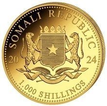 2024 1 oz African Wildlife Elephant Gold Coin - Image 2