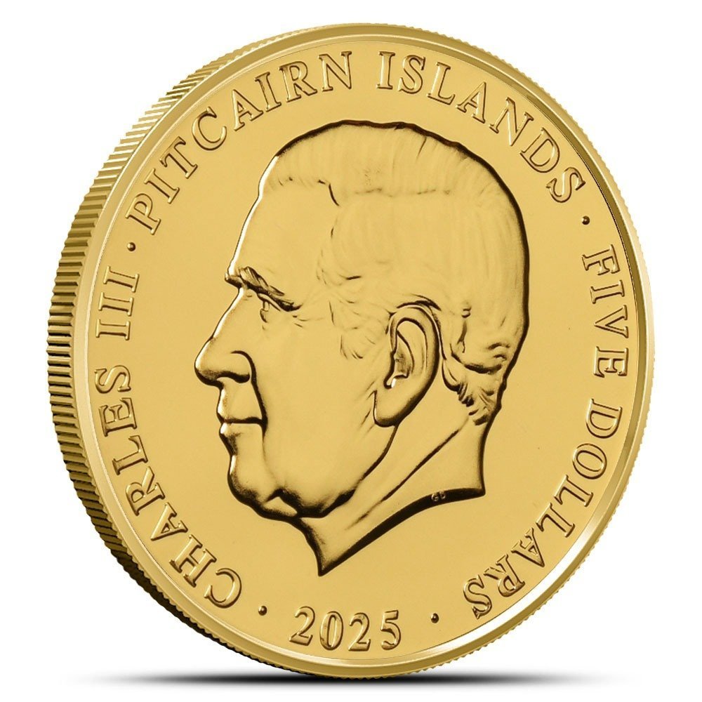 2025 1 oz Pitcairn Islands Gold Lunar Year of the Snake Coin (BU) - Image 2