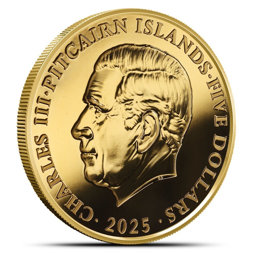 2025 1 oz Pitcairn Islands Gold Ocean Wonders Whale Coin (BU) - Image 2