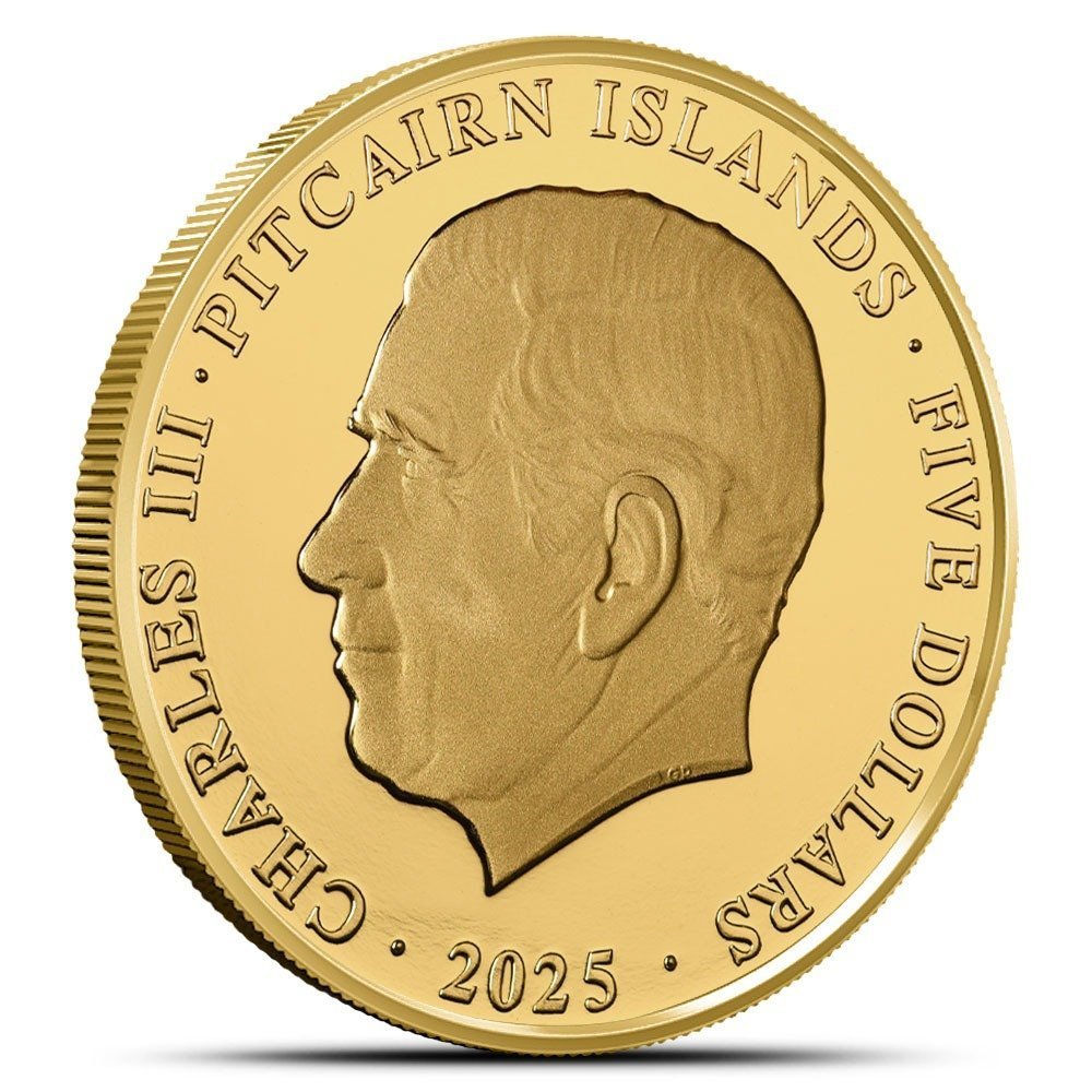 2025 1 oz Proof Pitcairn Islands Gold Lunar Year of the Snake Coin (Box + CoA) - Image 3