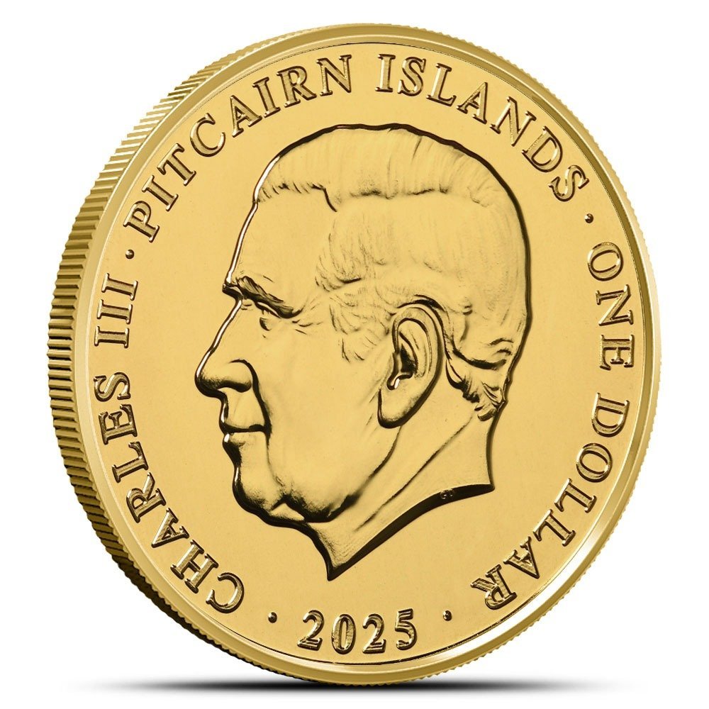 2025 1/4 oz Pitcairn Islands Gold Lunar Year of the Snake Coin (BU) - Image 2