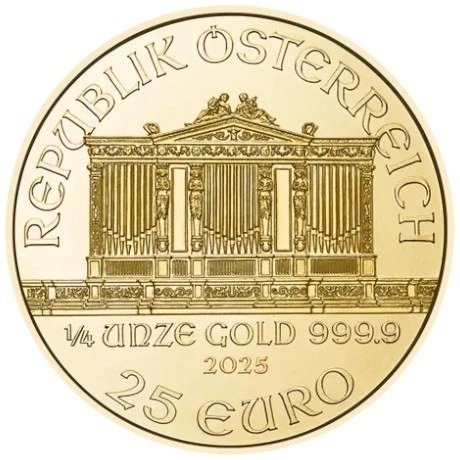 2025 1/4 oz Austrian Gold Philharmonic Coin - Image 2