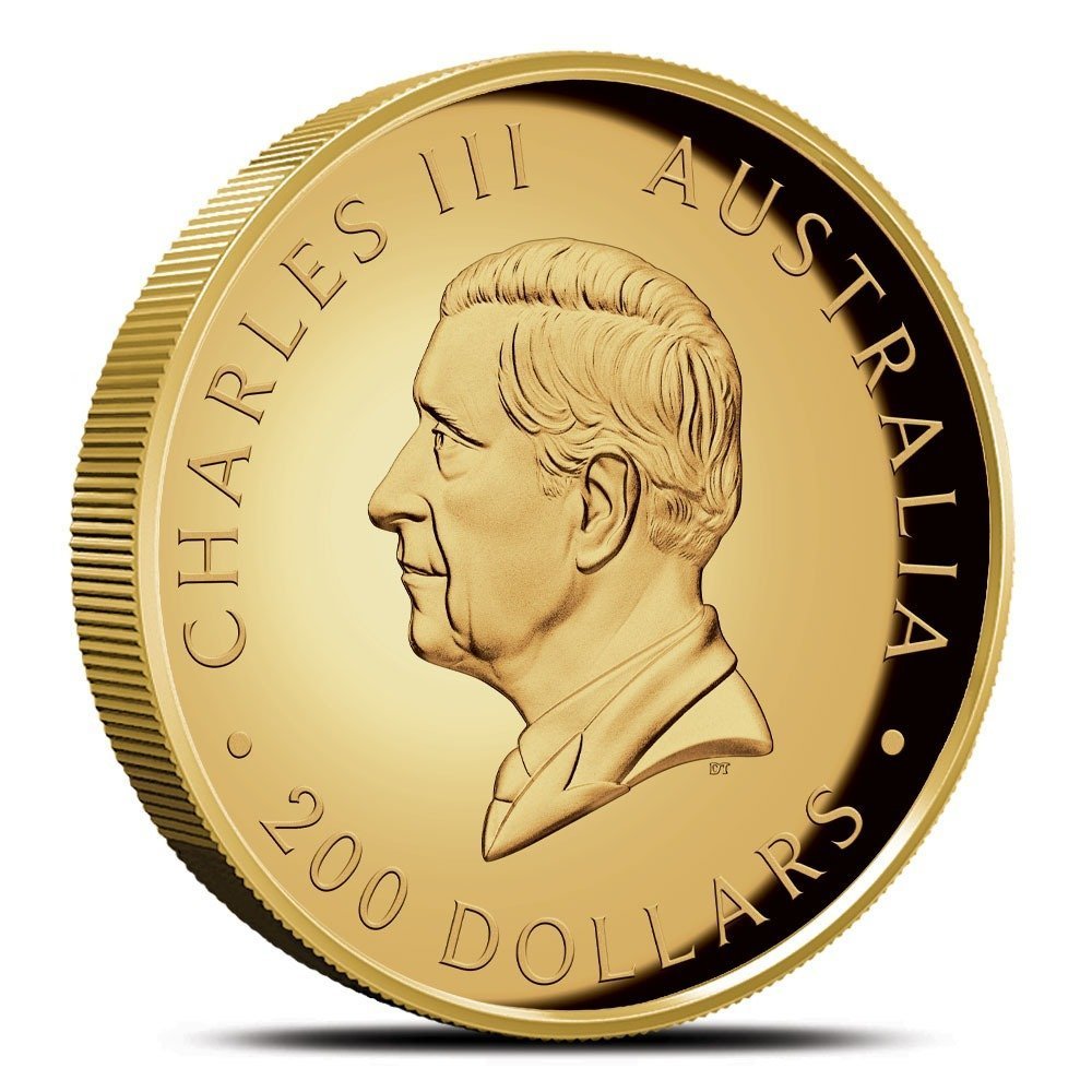 2025 2 oz Proof Australian Gold Kangaroo Coin (High Relief) - Image 3