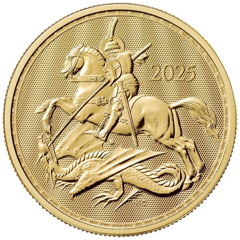 2025 1 oz St George and the Dragon Gold Coin