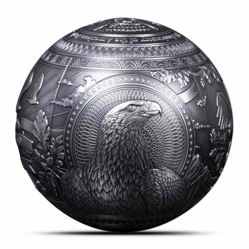 2026 1 Kilo Barbados 40th Anniversary American Eagle Spherical Silver Coin (Box + CoA)