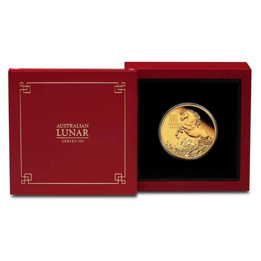 2026 1 oz Proof Australian Gold Lunar Horse Coin (Box + CoA) - Image 3