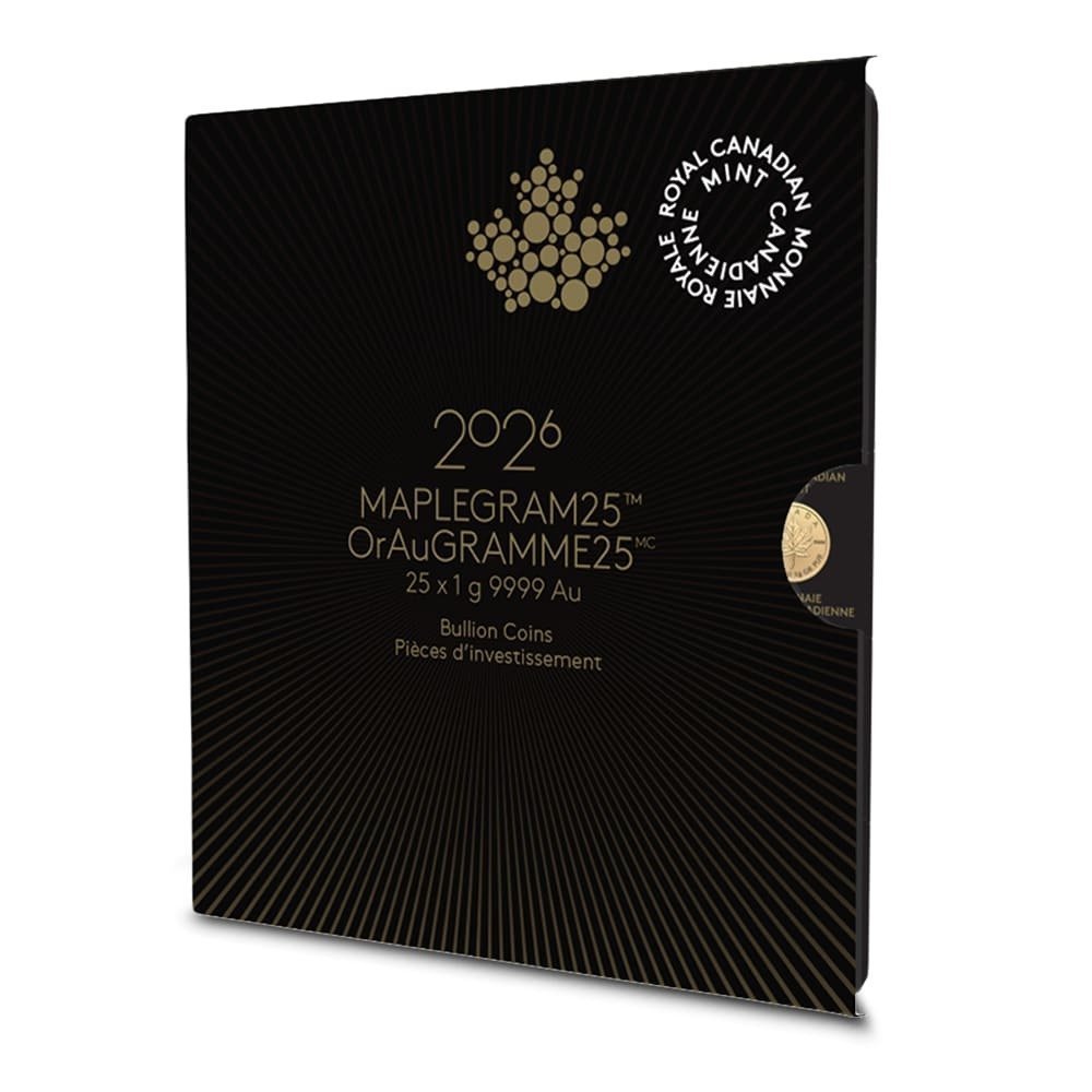 2026 25 Gram Canadian Gold MapleGram (25x1g, BU w/Assay) - Image 3