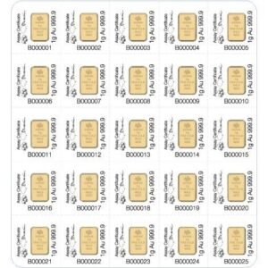 25 Gram PAMP Suisse Divisible Gold Bar (New w/ Assay, 25×1)