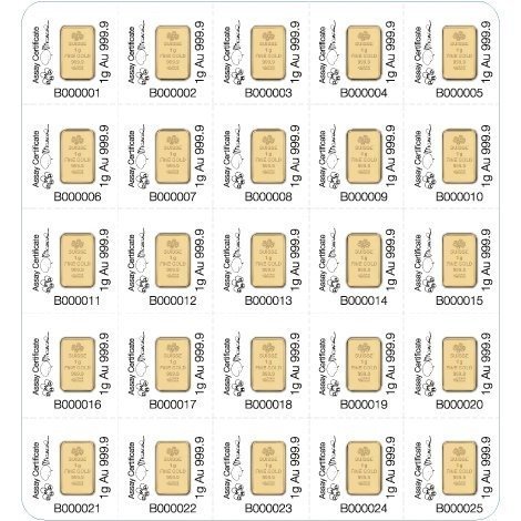 25 Gram PAMP Suisse Divisible Gold Bar (New w/ Assay, 25x1) - Image 2
