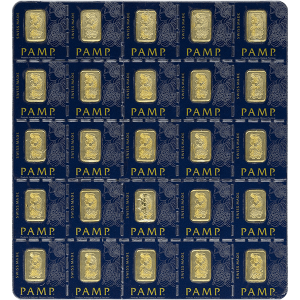 Buy 25 Gram PAMP Suisse Divisible Gold Bar (New w/ Assay, 25×1)