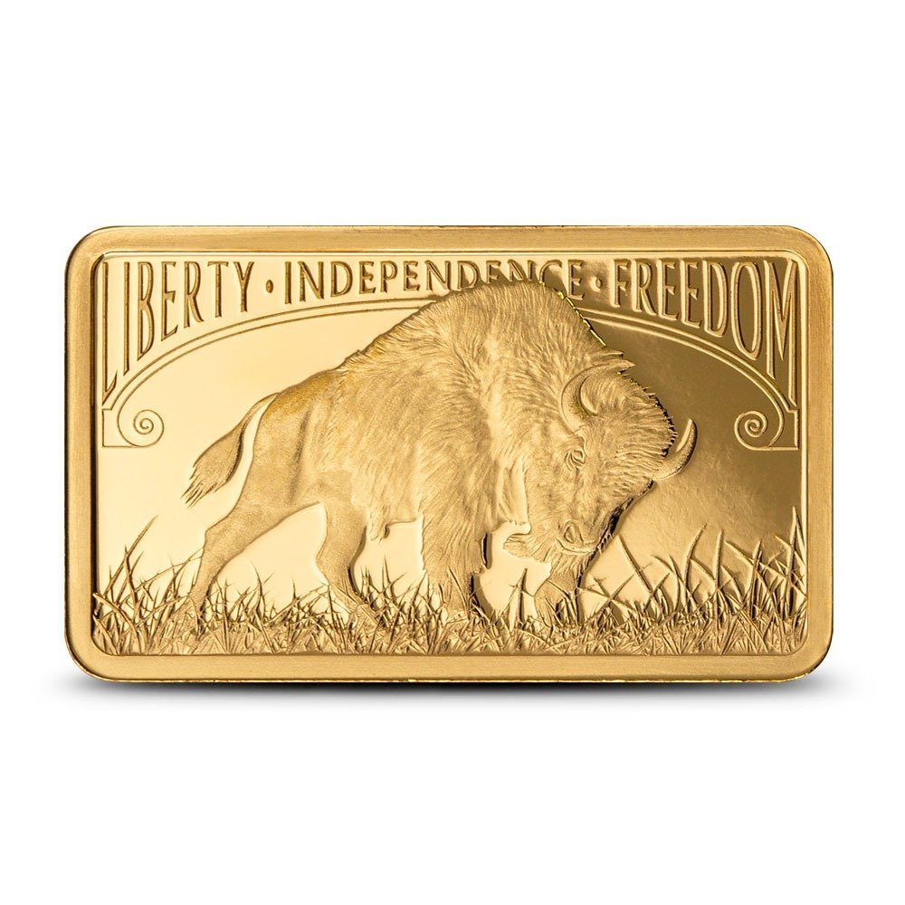 Buy 5 Gram PAMP Suisse America The Free American Buffalo Gold Bar (New w/ Assay) - Image 3