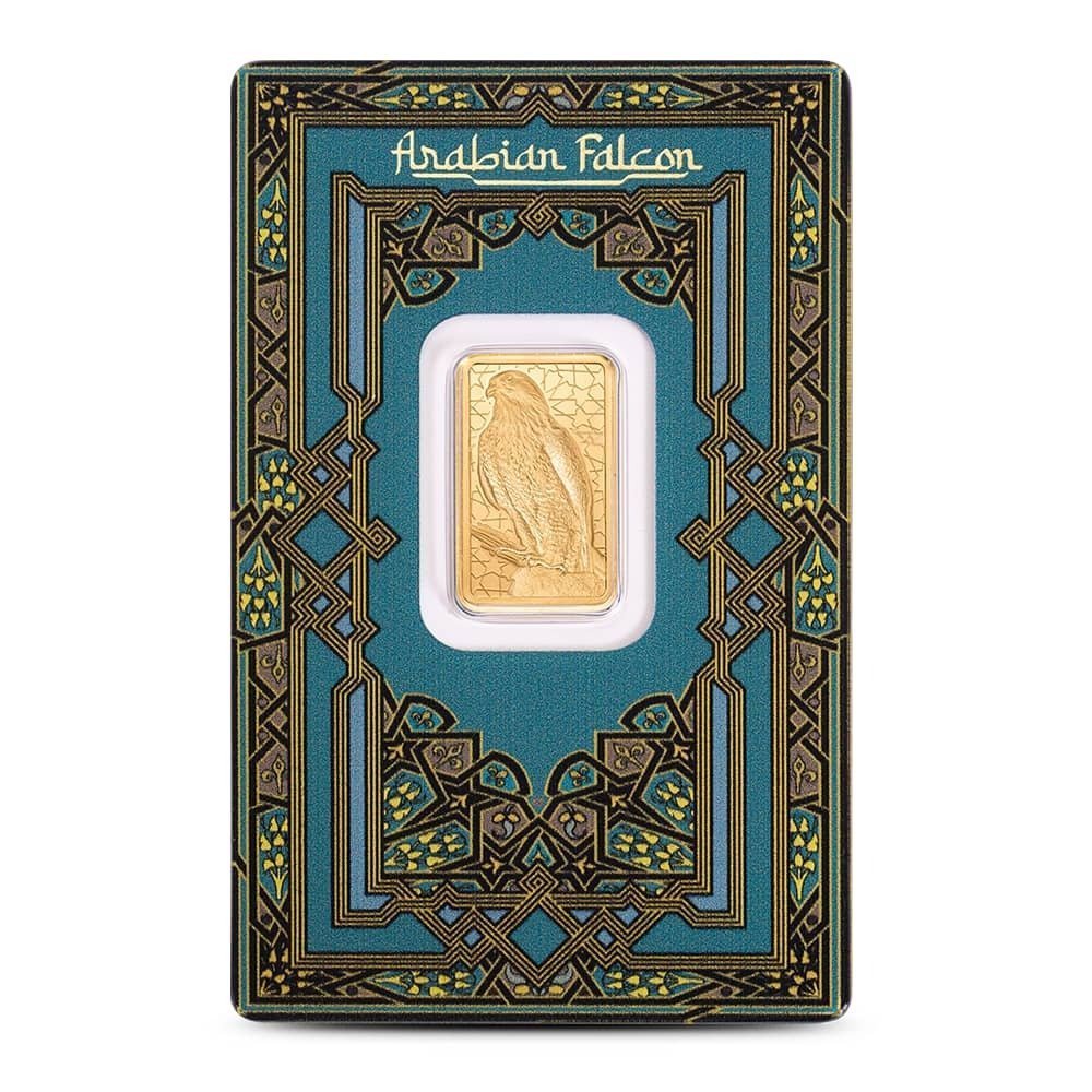 5 Gram PAMP Suisse Arabian Falcon Gold Bar (New w/ Assay)