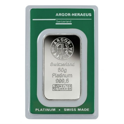 50 Gram Argor Heraeus Platinum Bar - Image 2