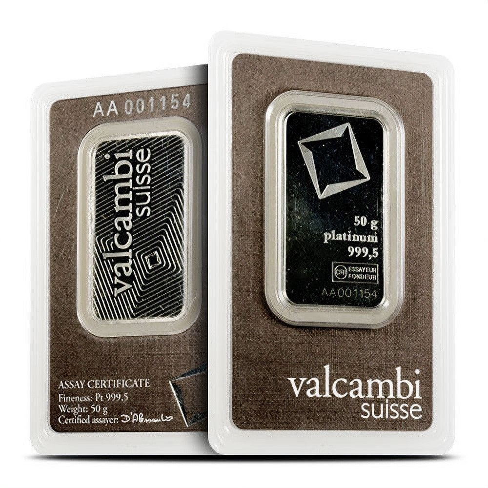 Buy 50 Gram Platinum Bars Online (Varied Condition, Any Mint)
