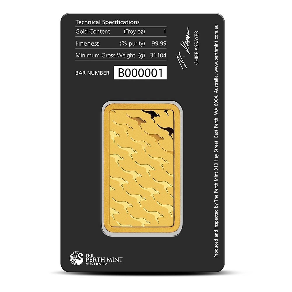 Buy 1 oz Perth Mint Gold Bar (New w/ Assay) - Image 2