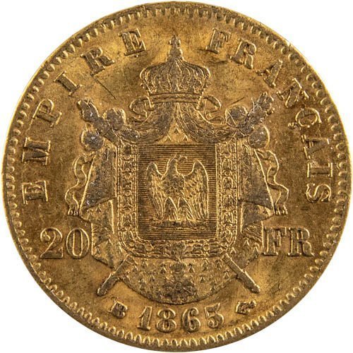 Buy 20 Francs Napoleon III Gold Coin – (Random Year, AU) - Image 2