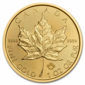 Buy 2022 1 oz Canadian Gold Maple Leaf Coin (MintSealed, BU)