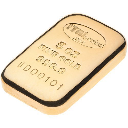 Buy 5 oz Italpreziosi Cast Gold Bar (New) - Image 2
